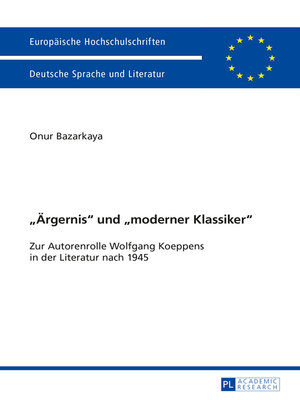 cover image of «Aergernis» und «moderner Klassiker»